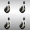 Service Caster 4 Inch 316SS Soft Rubber Swivel 1-1/2 Inch Expanding Stem Caster Set Brake SCC SCC-SS316EX20S414-SRS-TLB-112-4 - alternate 2